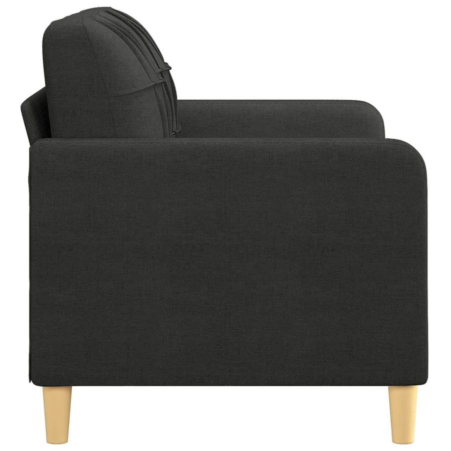 Tweezitsbank Stof 120 cm Zwart