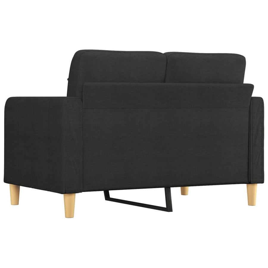 Tweezitsbank Stof 120 cm Zwart