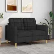 Tweezitsbank 120 cm stof zwart