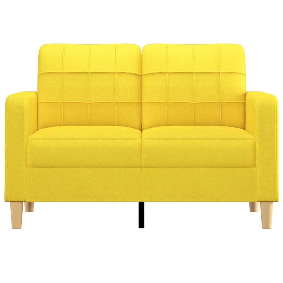 Tweezitsbank Stof 120 cm Lichtgeel