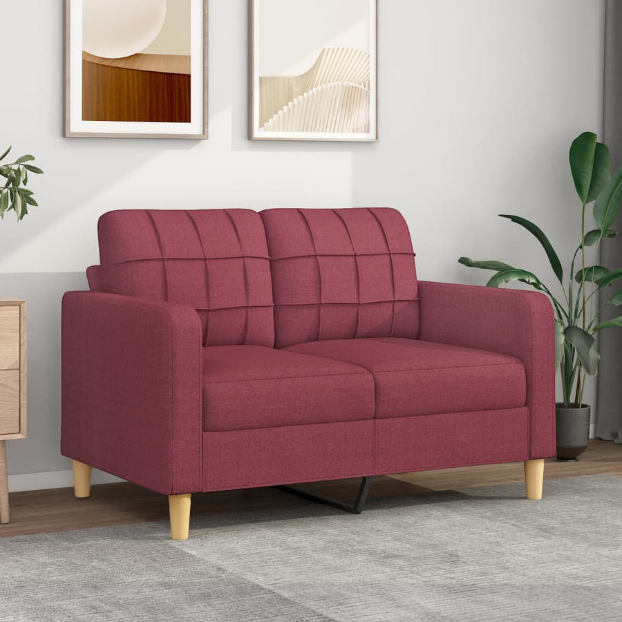 Tweezitsbank Stof 120 cm Wijnrood