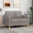 Two-seater sofa 120 cm fabric taupe