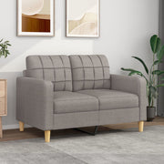 Tweezitsbank 120 cm stof taupe