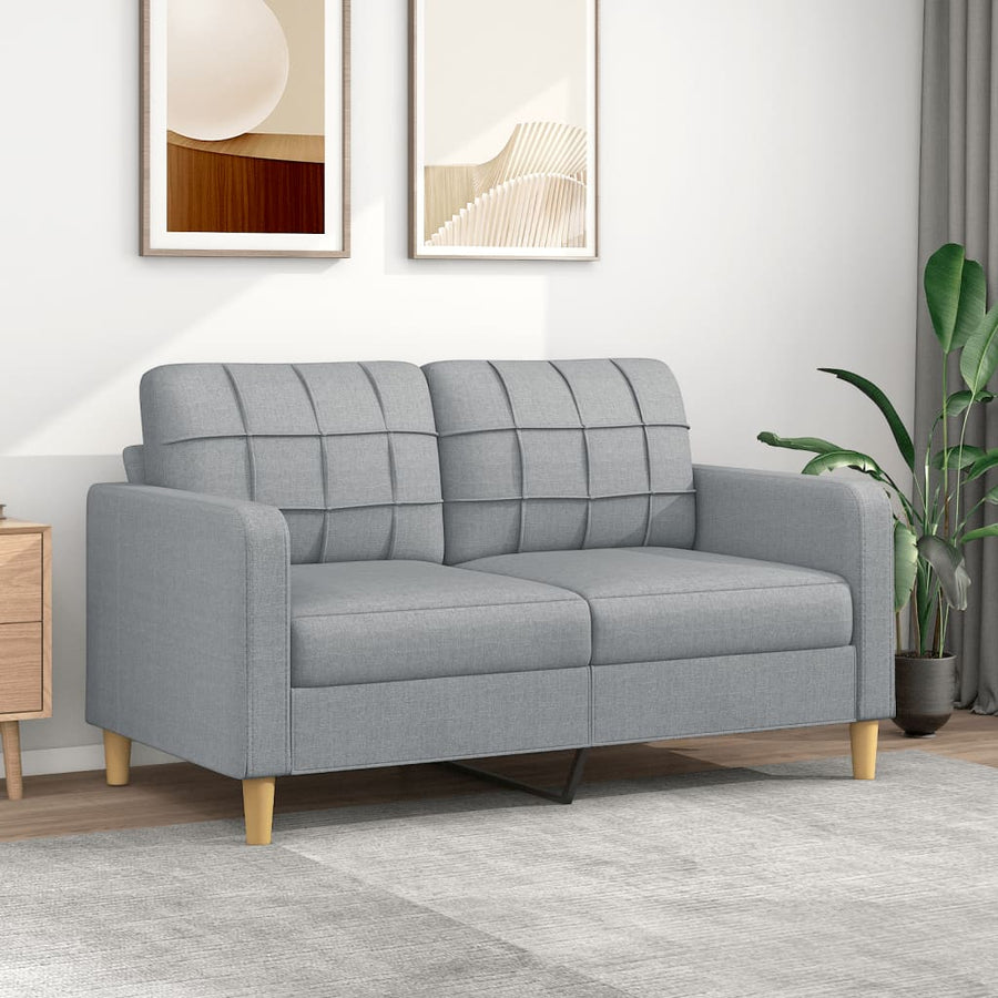 Tweezitsbank Stof 140 cm Lichtgrijs