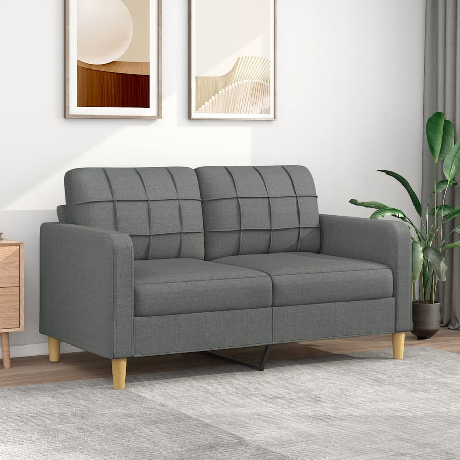 Tweezitsbank Stof 140 cm Donkergrijs