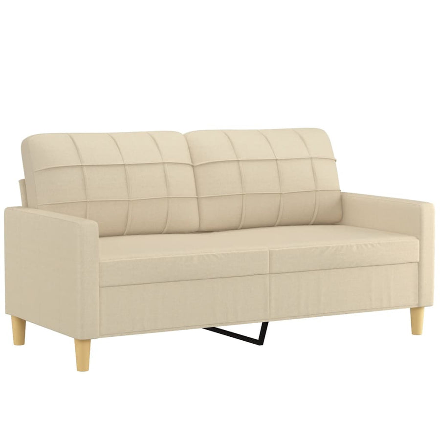 Tweezitsbank Stof Kleurig 140 cm Crème