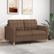 Tweezitsbank 140 cm stof bruin