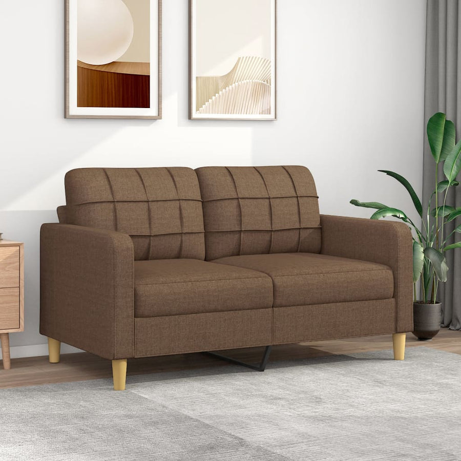 Tweezitsbank Stof 140 cm Bruin