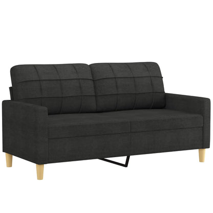 Tweezitsbank Stof 140 cm Zwart