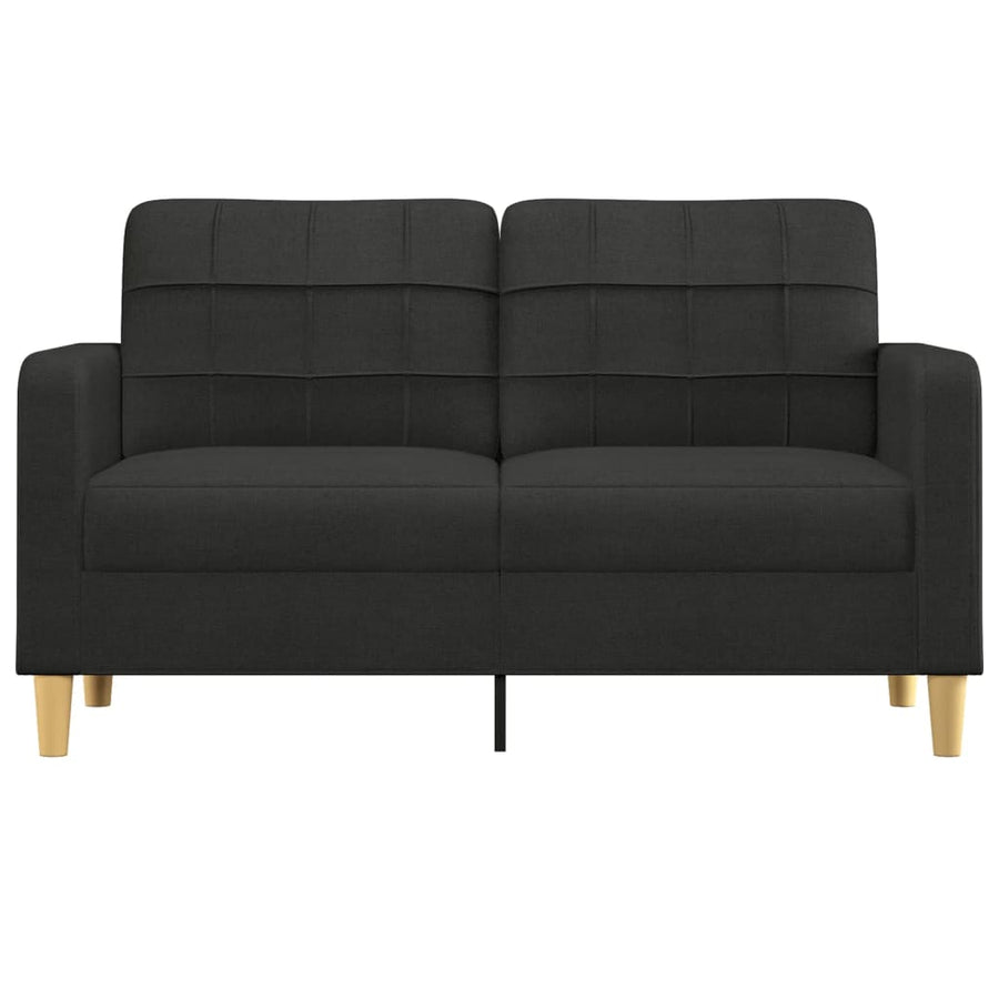 Tweezitsbank Stof 140 cm Zwart