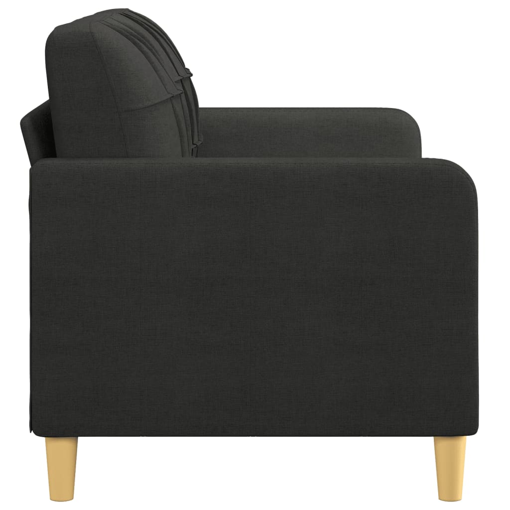 Tweezitsbank Stof 140 cm Zwart