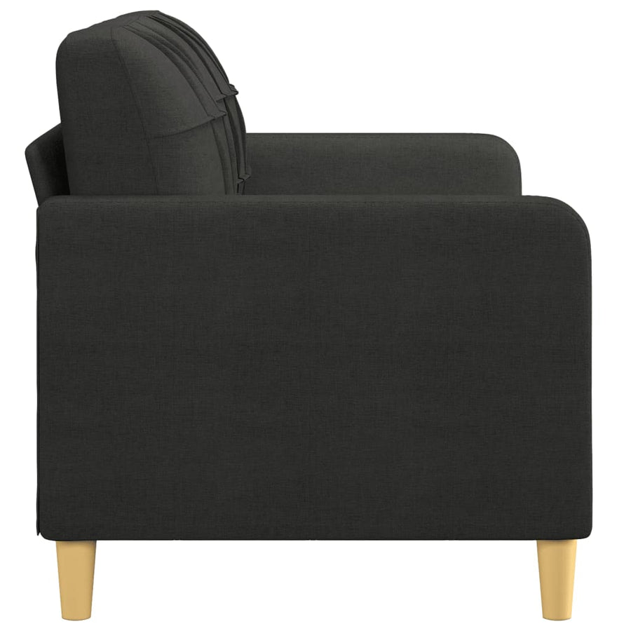 Tweezitsbank Stof 140 cm Zwart