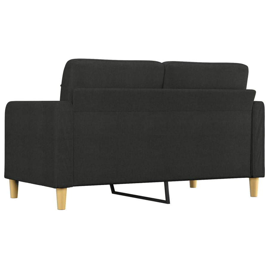 Tweezitsbank Stof 140 cm Zwart