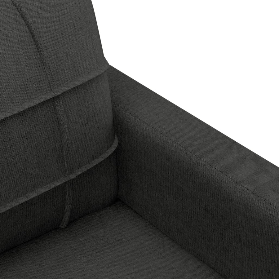 Tweezitsbank Stof 140 cm Zwart