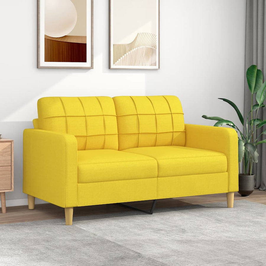 Tweezitsbank Stof 140 cm Lichtgeel