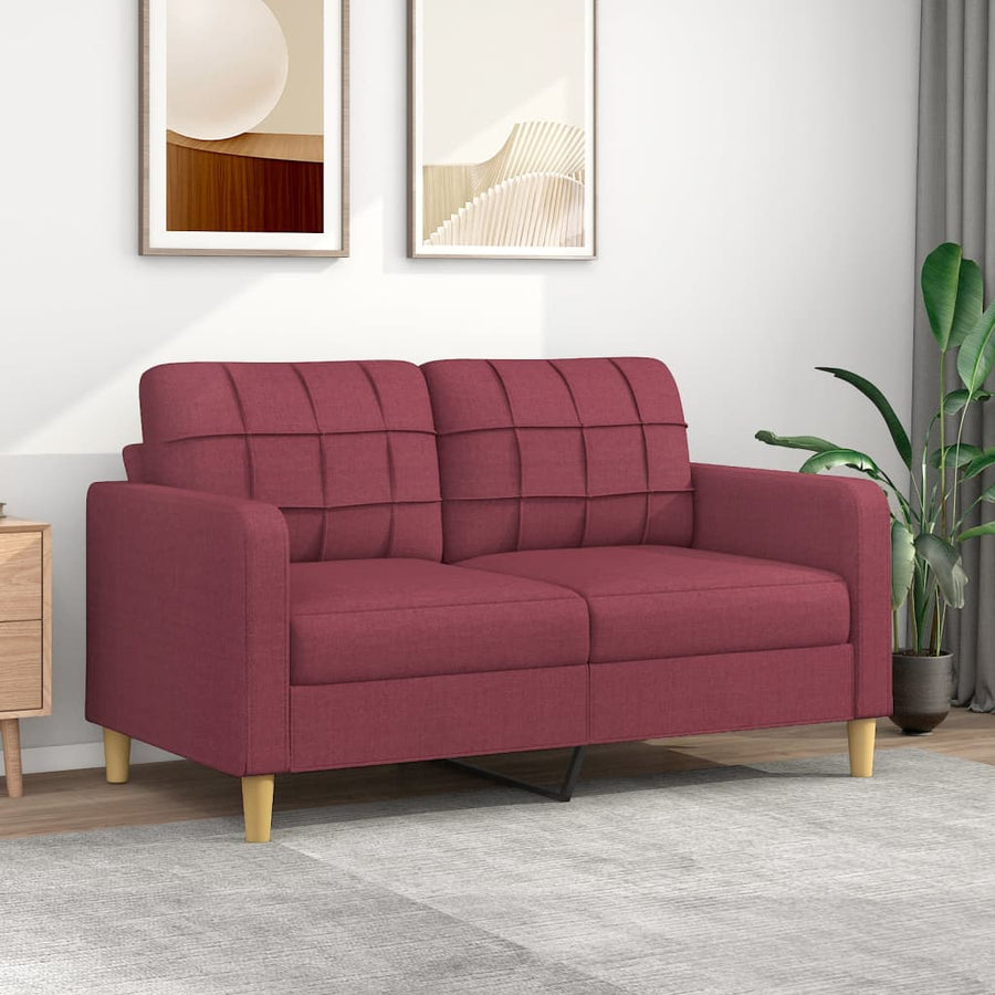 Tweezitsbank Stof 140 cm Wijnrood
