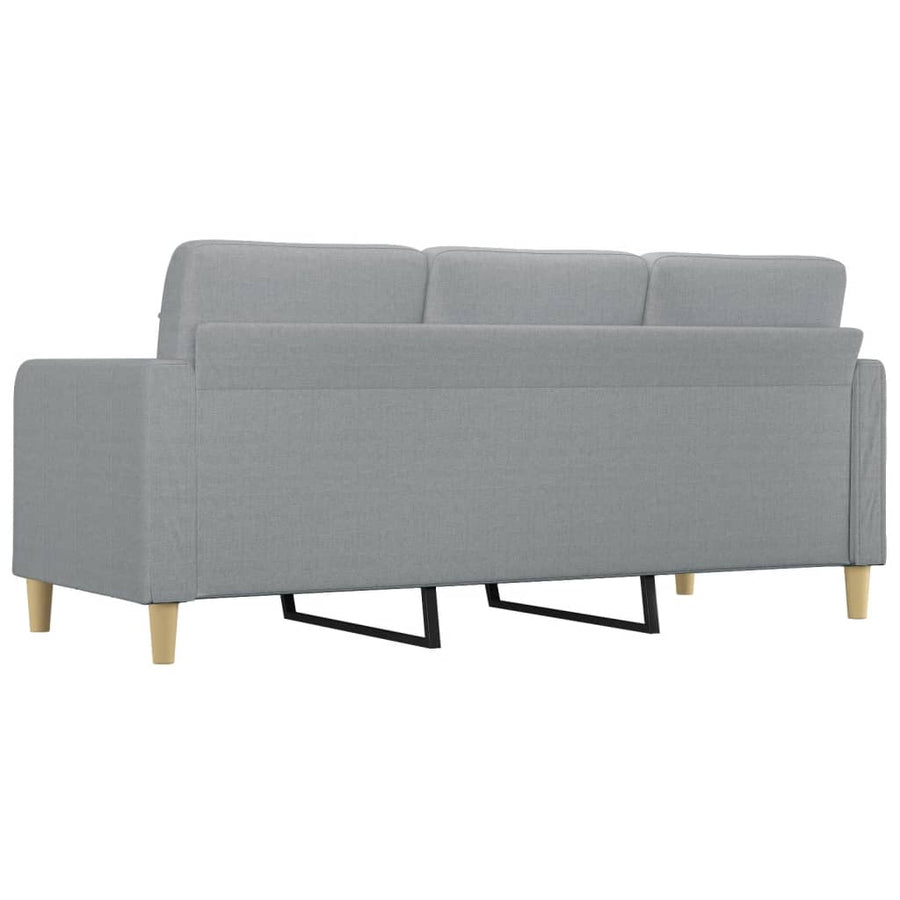 Driezitsbank 180 cm stof lichtgrijs 180 cm Lichtgrijs