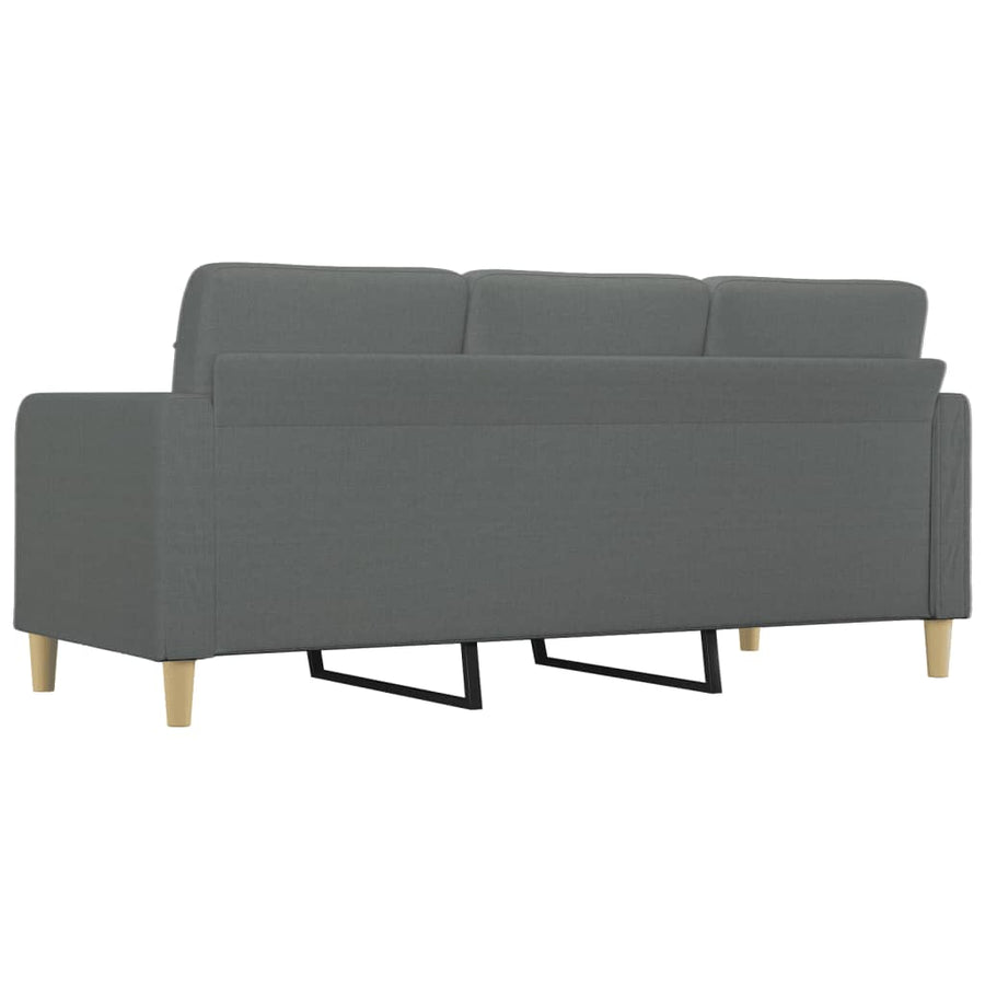 Driezitsbank Stof 180 cm Donkergrijs