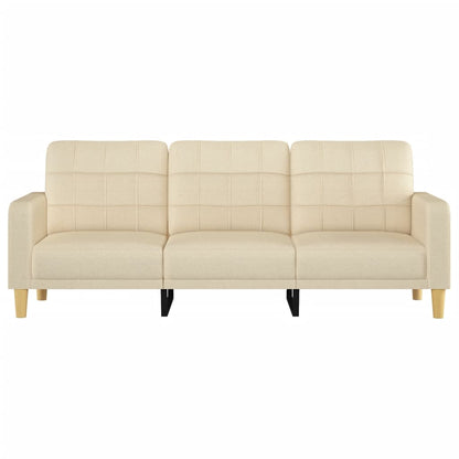 Driezitsbank Stof Kleurig 180 cm Crème