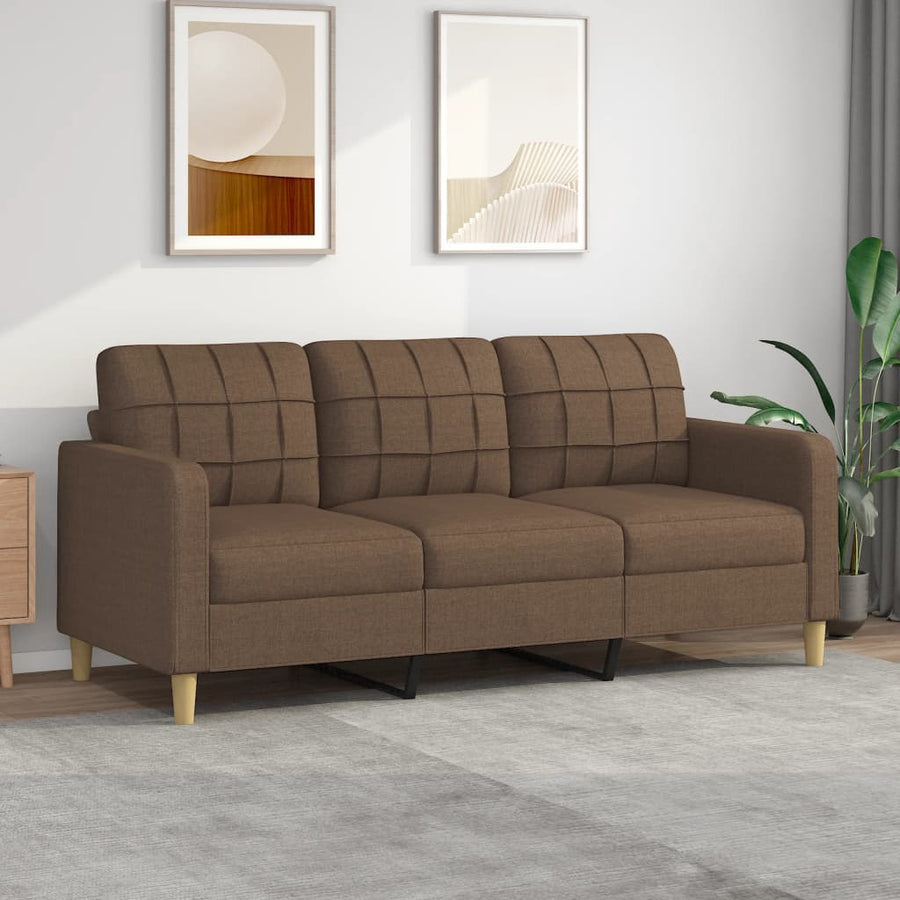 Driezitsbank Stof 180 cm Bruin