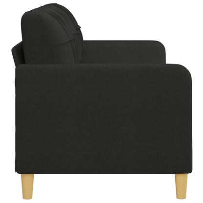 Driezitsbank Stof 180 cm Zwart