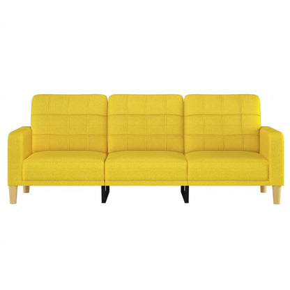 Driezitsbank Stof 180 cm Lichtgeel