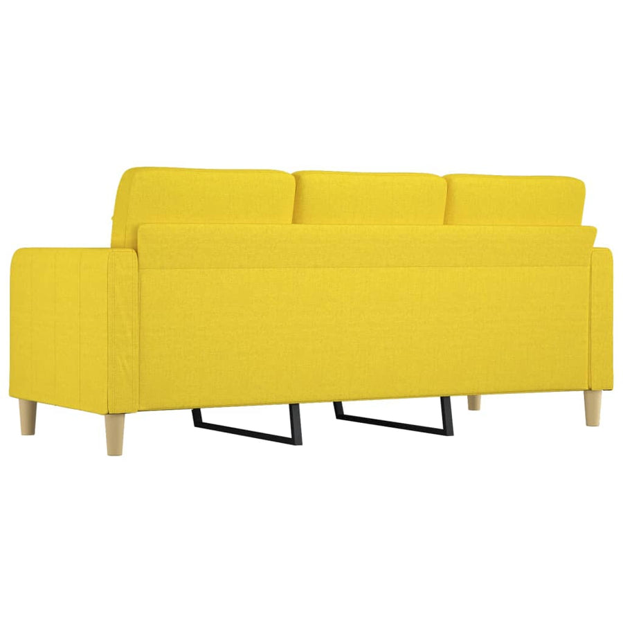 Driezitsbank Stof 180 cm Lichtgeel
