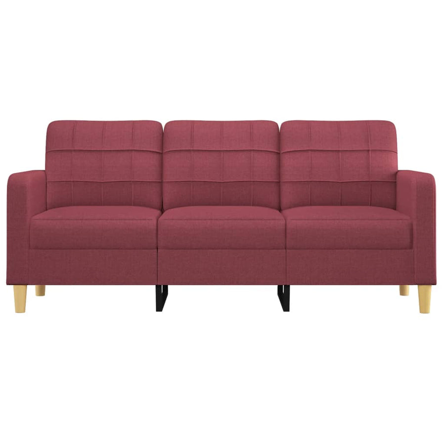 Driezitsbank Stof 180 cm Wijnrood