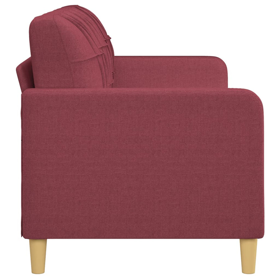 Driezitsbank Stof 180 cm Wijnrood