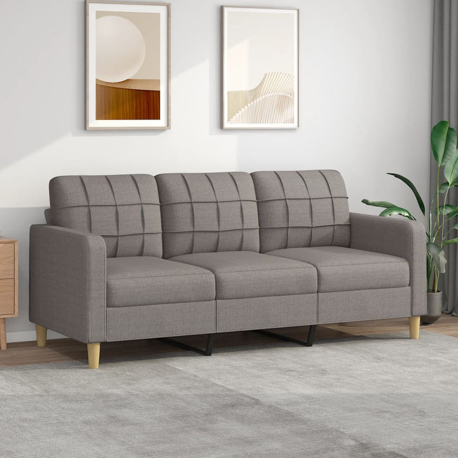 Driezitsbank Stof 180 cm Taupe