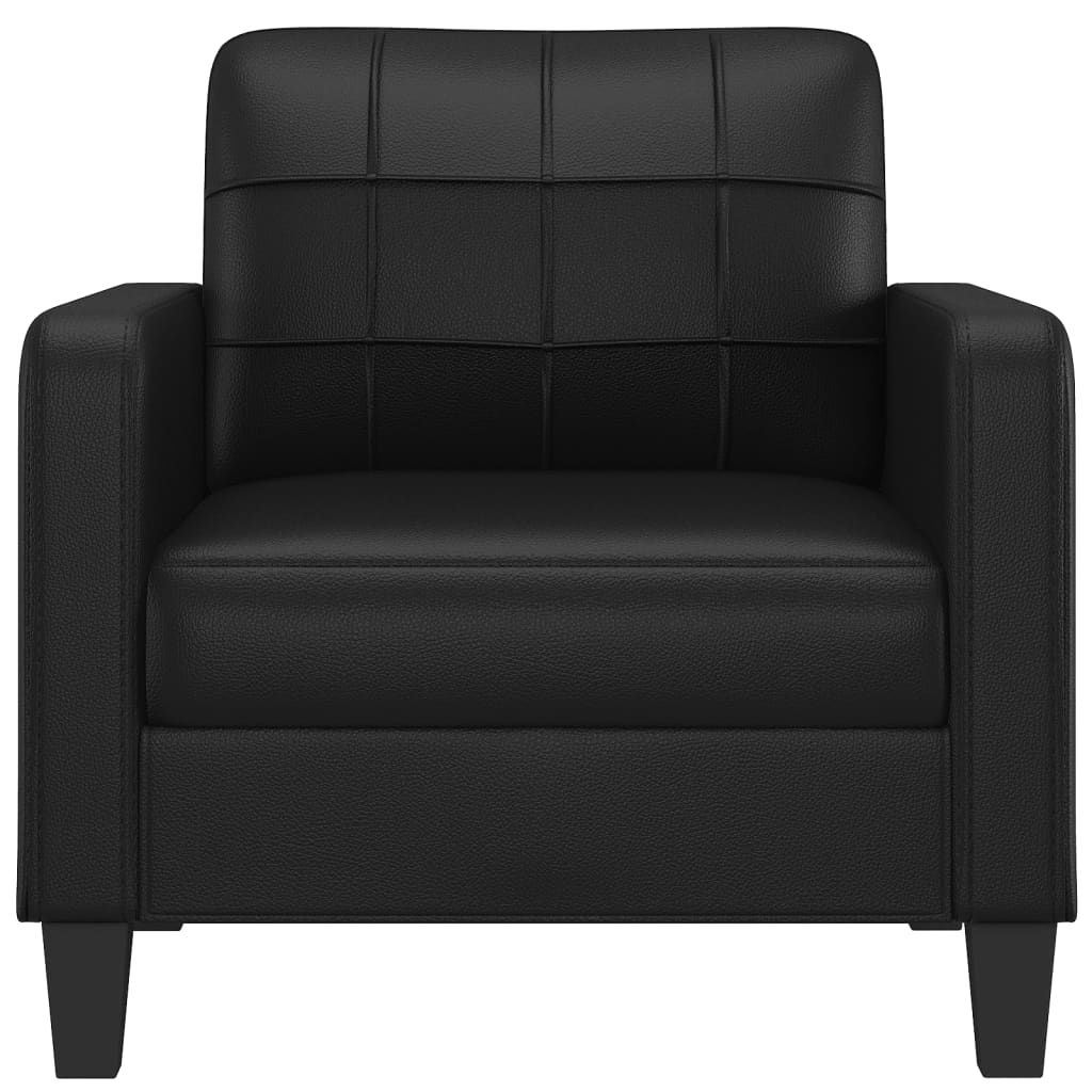 Fauteuil Kunstleer 60 cm Zwart