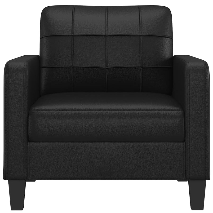 Fauteuil Kunstleer 60 cm Zwart