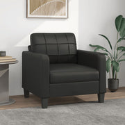 Fauteuil 60 cm kunstleer zwart 78x77x80 cm