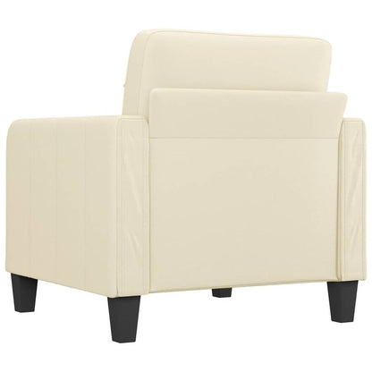 Fauteuil Kunstleer Kleurig 60 cm Crème