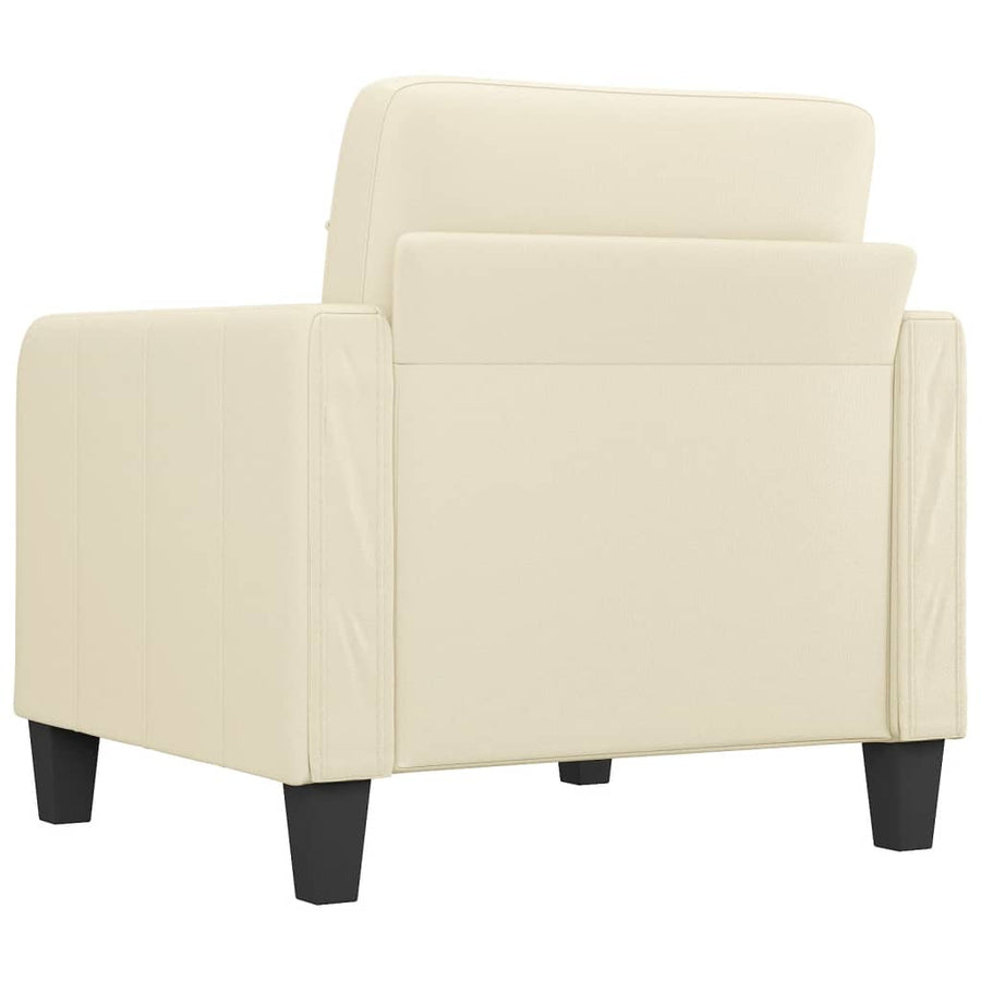 Fauteuil Kunstleer Kleurig 60 cm Crème