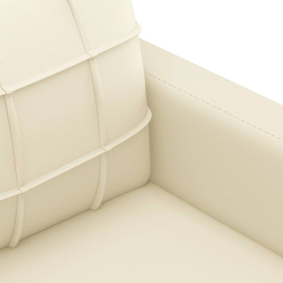 Fauteuil Kunstleer Kleurig 60 cm Crème