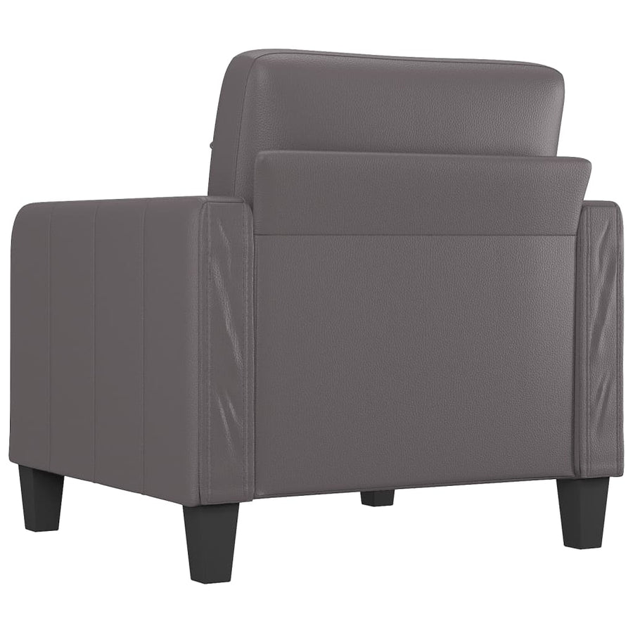 Fauteuil Kunstleer 60 cm Grijs