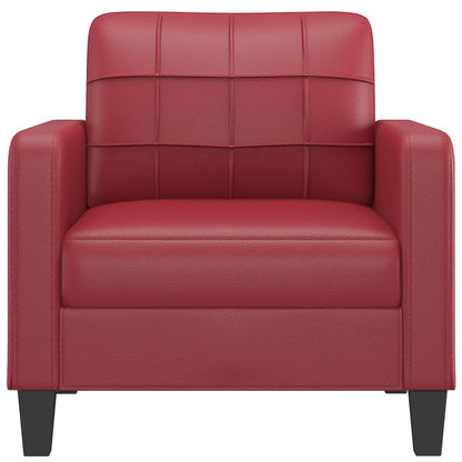 Fauteuil 60 Cm Kunstleer Wijnrood
