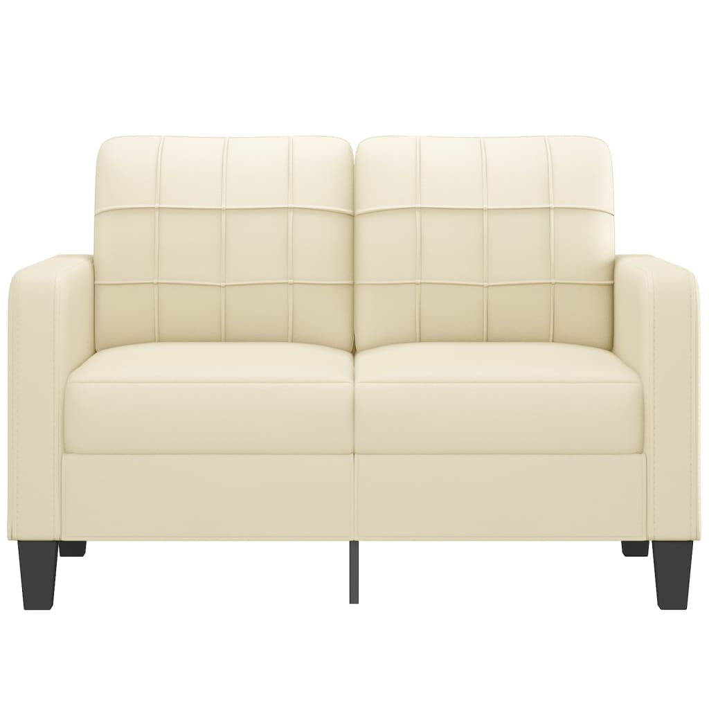 Tweezitsbank Kunstleer Kleurig 120 cm Crème