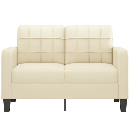 Tweezitsbank Kunstleer Kleurig 120 cm Crème