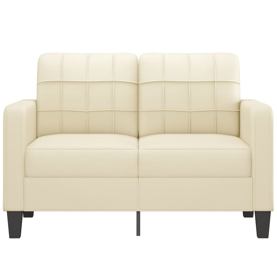 Tweezitsbank Kunstleer Kleurig 120 cm Crème