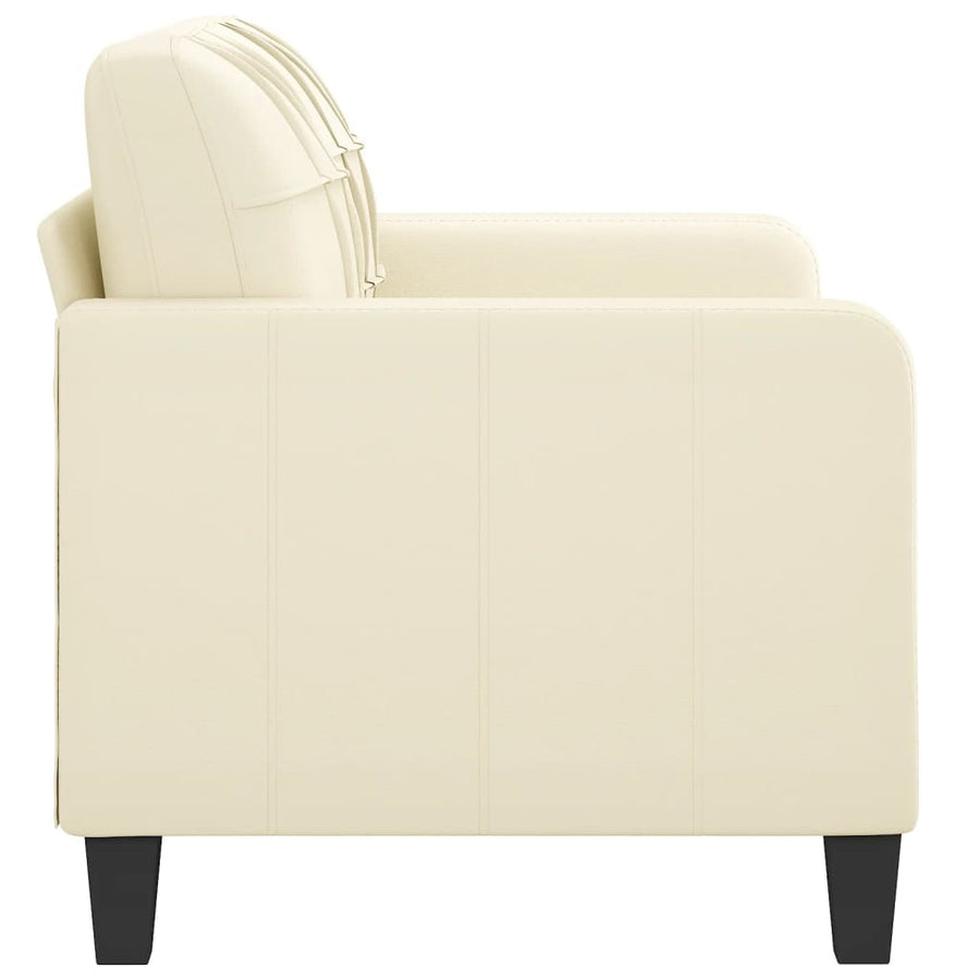 Tweezitsbank Kunstleer Kleurig 120 cm Crème