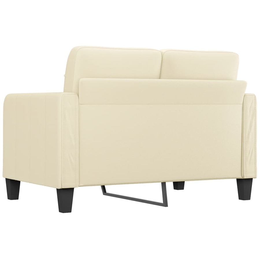 Tweezitsbank Kunstleer Kleurig 120 cm Crème