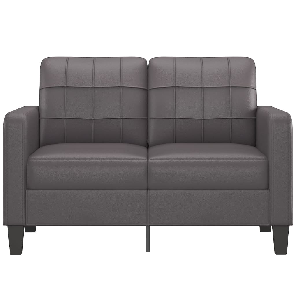 Tweezitsbank Kunstleer 120 cm Grijs