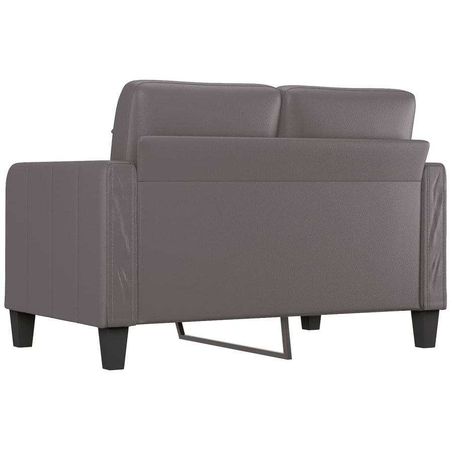 Tweezitsbank Kunstleer 120 cm Grijs