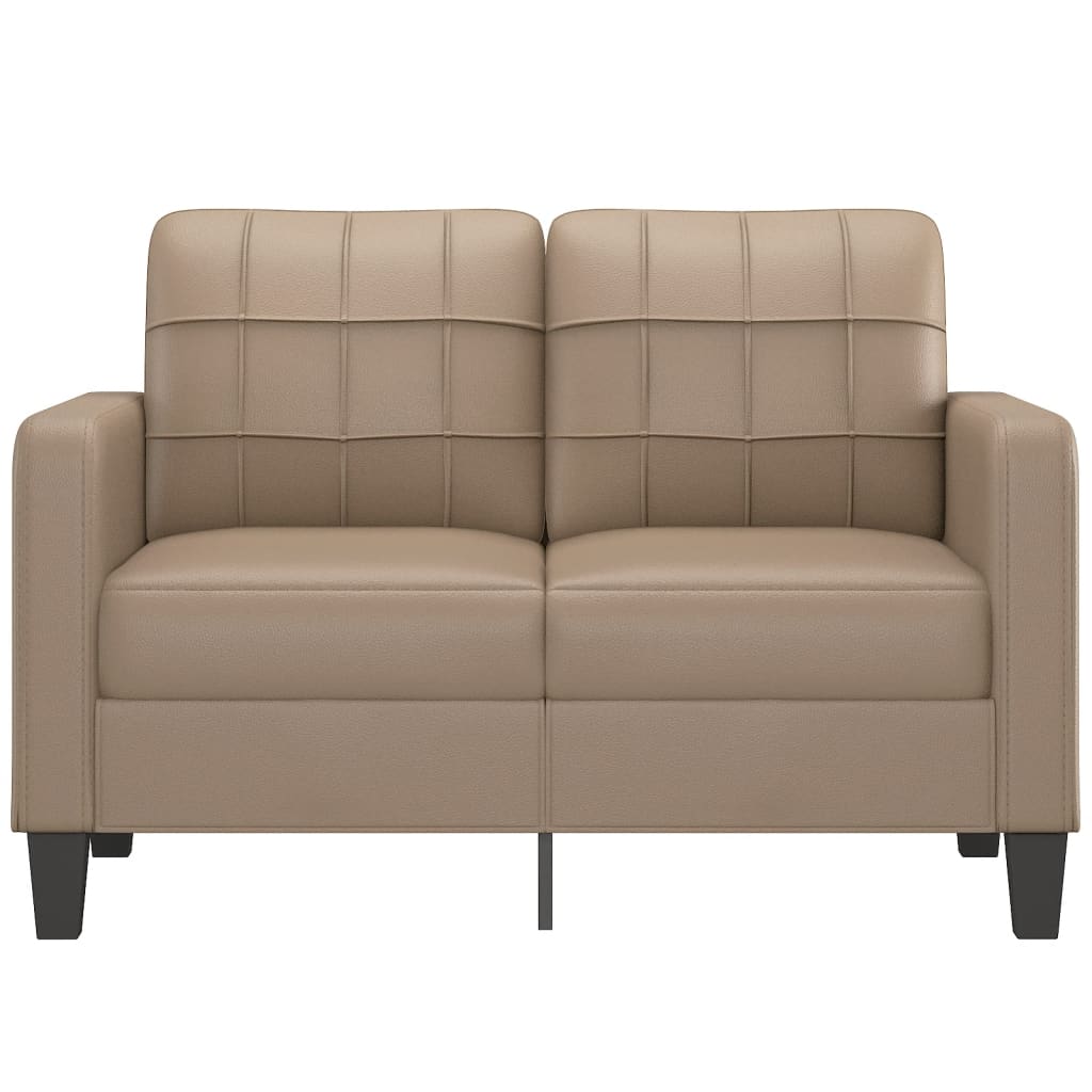 Tweezitsbank Kunstleer Kleurig 120 cm Cappuccino