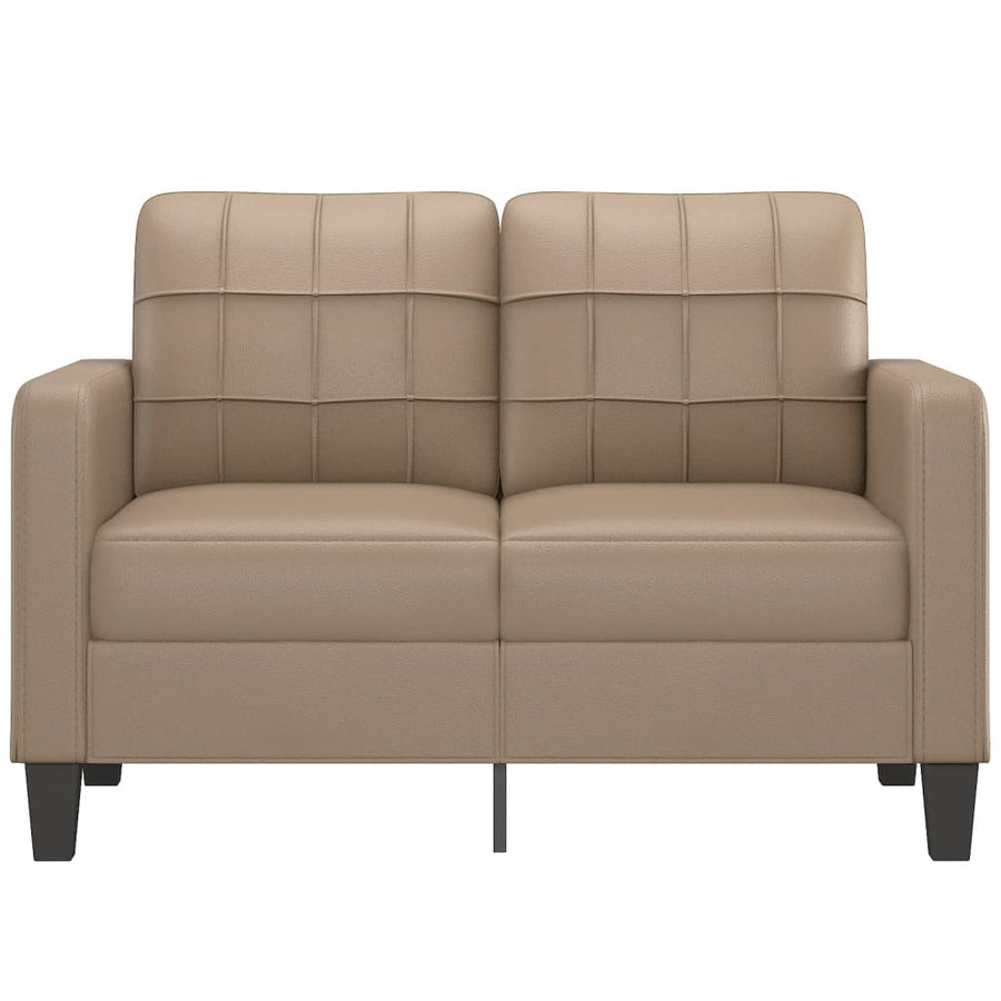 Tweezitsbank Kunstleer Kleurig 120 cm Cappuccino
