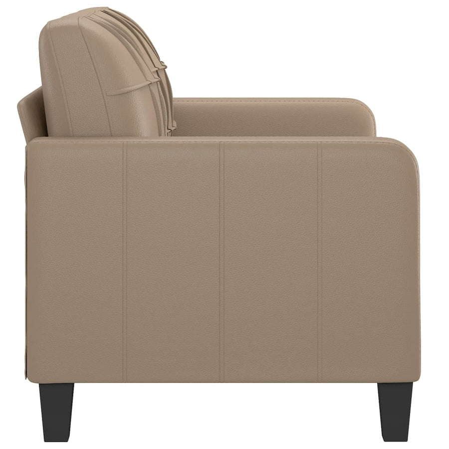 Tweezitsbank Kunstleer Kleurig 120 cm Cappuccino