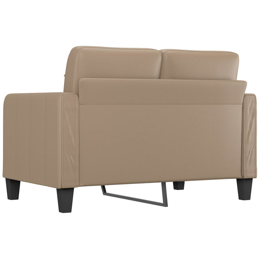 Tweezitsbank Kunstleer Kleurig 120 cm Cappuccino