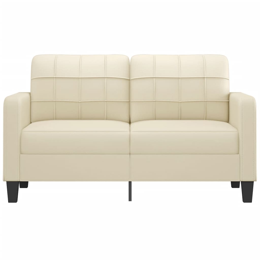 Tweezitsbank Kunstleer Kleurig 140 cm Crème